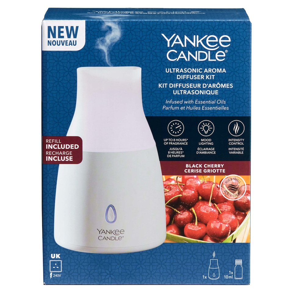 image 1 of Yankee Candle Aromatherapy Diffuser Kit Black Cherry