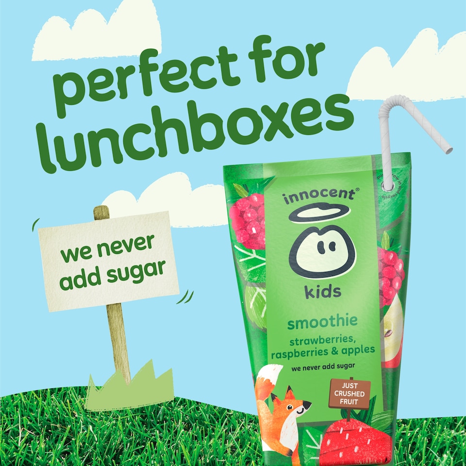 image 1 of innocent Kids Smoothies Strawberries, Raspberries & Apples 10 x 150ml