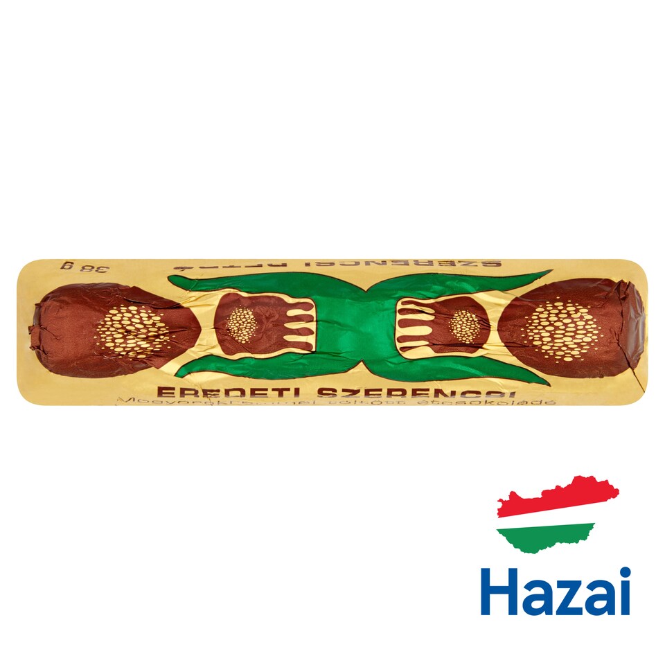 image 1 of Szerencsi Retró Dark Chocolate with Hazelnut Cream Filling 38 g