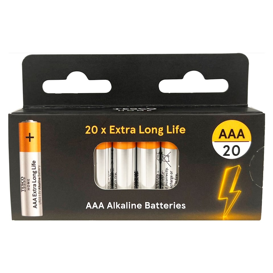 Tesco Extra Long Life AAA 20pk