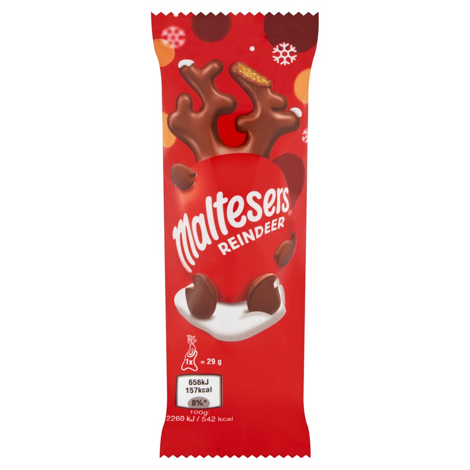 Maltesers Reindeer tejcsokoládé malátatöltelékkel és ropogós, könnyed darabkákkal 29 g