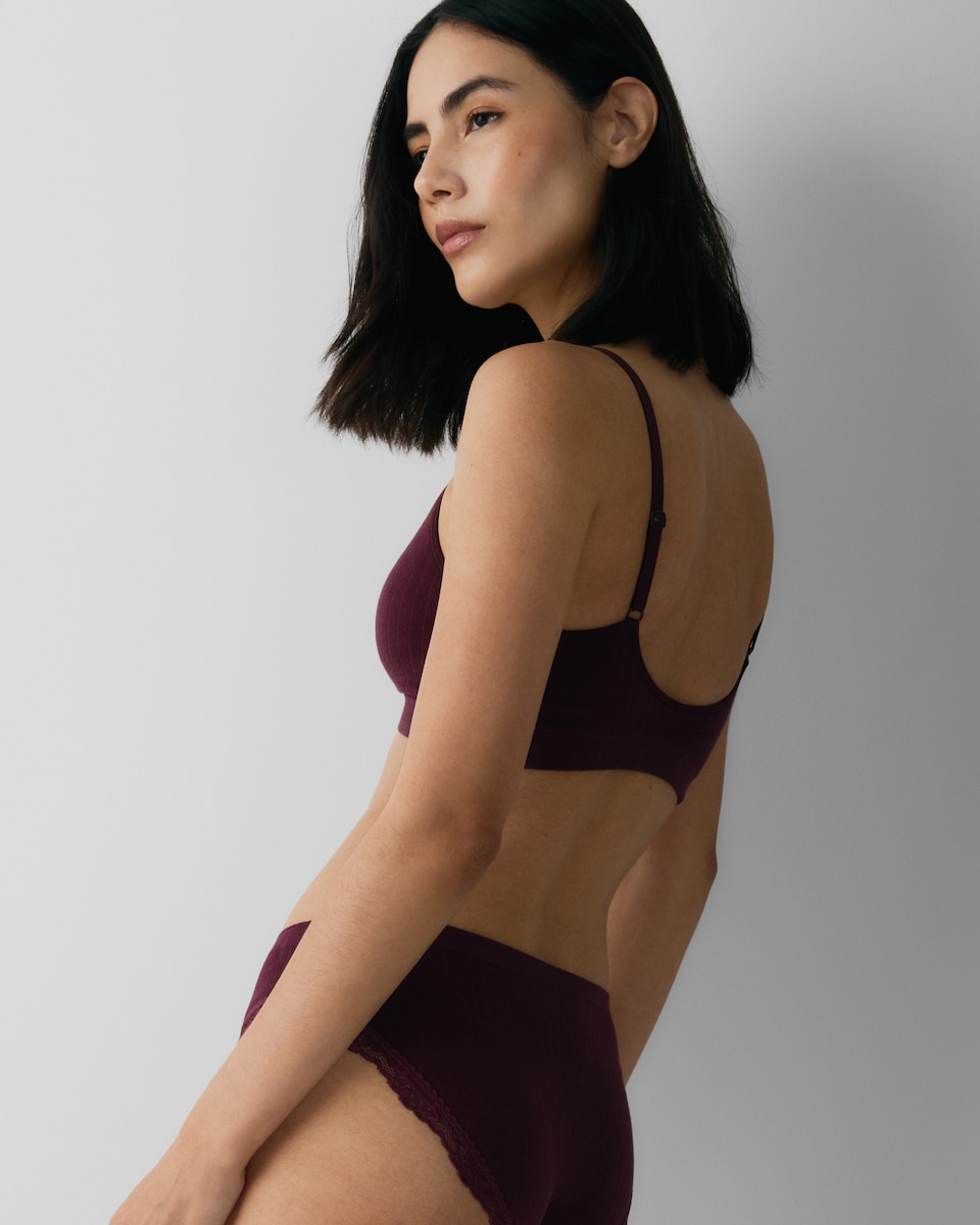 image 1 of F&F 2-Pack Cotton Blend Seamfree Non Wired Contour Bralettes in Multi