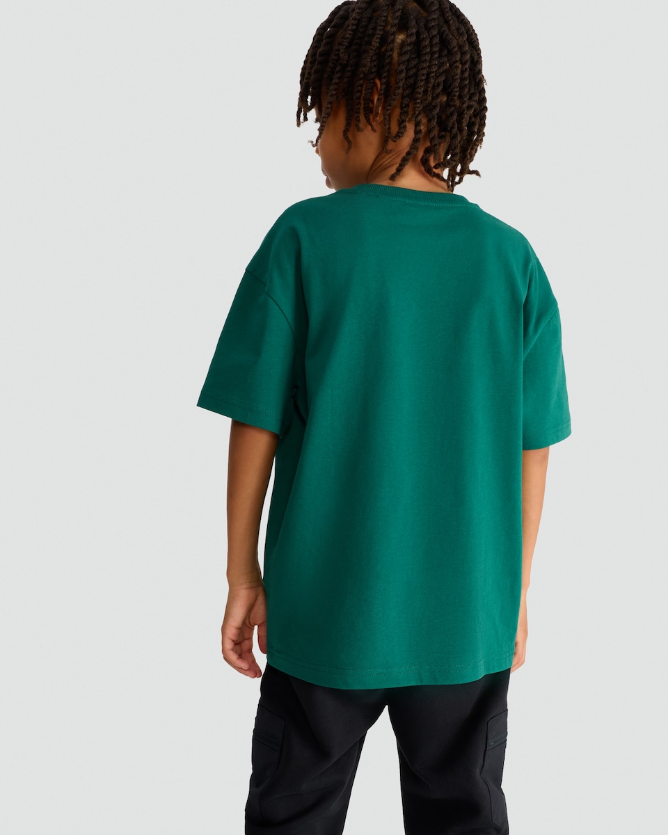 image 1 of Minecraft Beware of the Dark Pure Cotton T-Shirt in Green