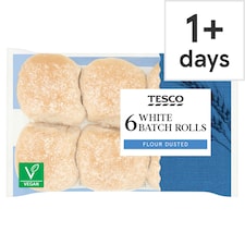 Tesco White Batch Rolls 6 Pack