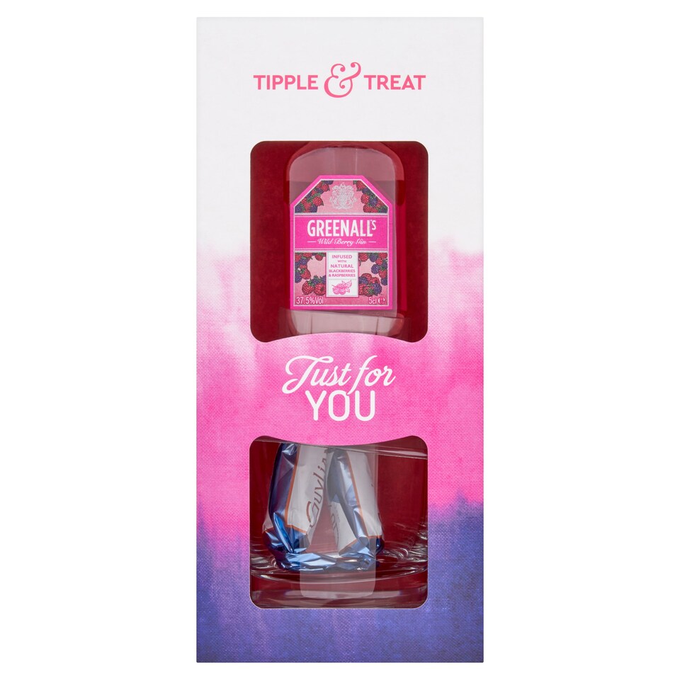 Tipple & Treat Gin 5Cl Truffles & Glass Gift Set Tesco Groceries