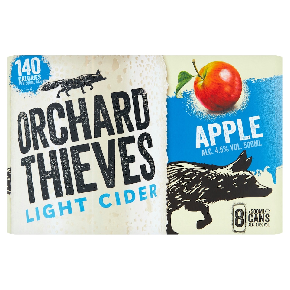 Orchard Thieves Light Apple Cider 8 x 500ml 