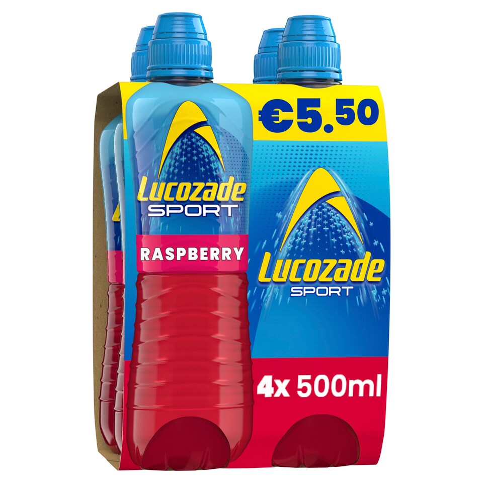 Lucozade Sport Raspberry 4pk 500ml
