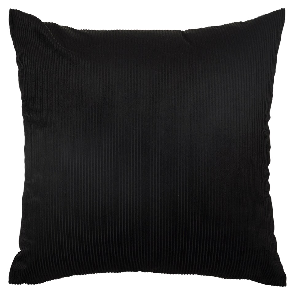 F&F Home Jumbo Cord Cushion fekete díszpárna 48 cm x 48 cm