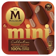 Magnum Mini Collection Intense Coffee Coffee Ice Cream with Milk Chocolate Coating 6 x 330 ml