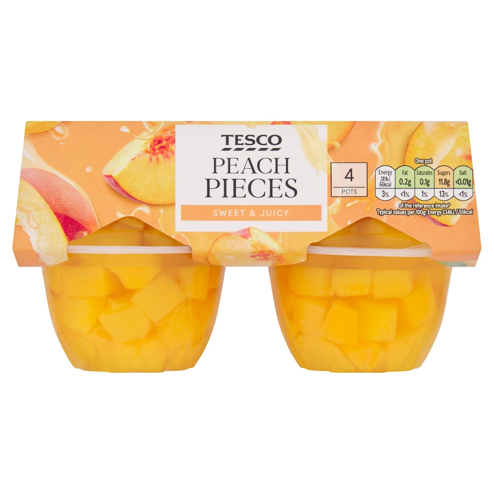 image 1 of Tesco Peach Pieces 4 x 120g
