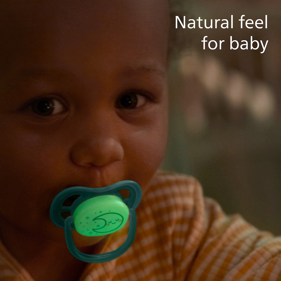 image 1 of Philips Avent Ultra Air Nighttime Soother 6-18 months 2 pack