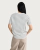 image 3 of F&F Pure Cotton Stripe Print T-Shirt in Multi Brown