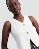image 3 of F&F Sleeveless Two Button Waistcoat in Cream