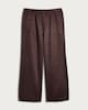 image 4 of F&F Faux Suede Wide Leg Trousers in Brown