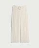image 5 of F&F Textured Lace Wide Leg Co-ord Trousers in Cream