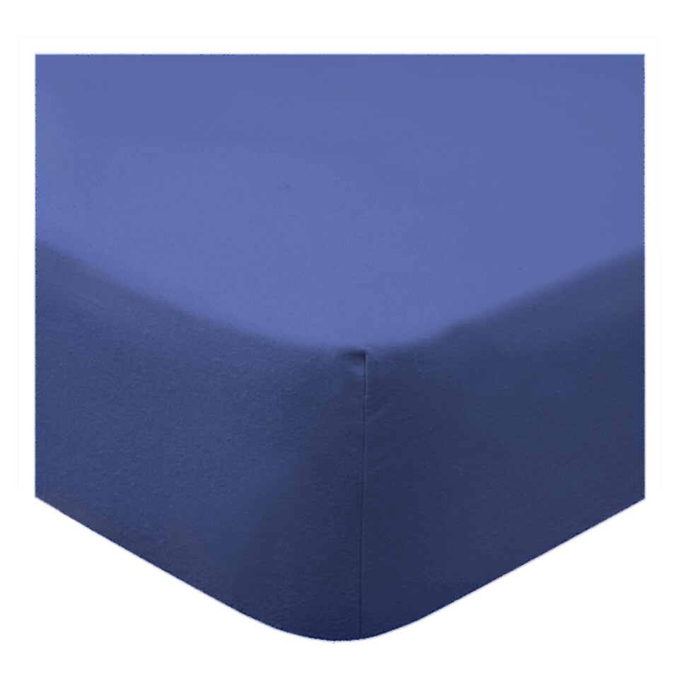 F&F Home Bedding Brushed Fitted Sheet Navy Kingsize