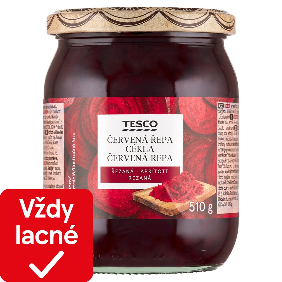 Tesco Červená repa rezaná 510 g