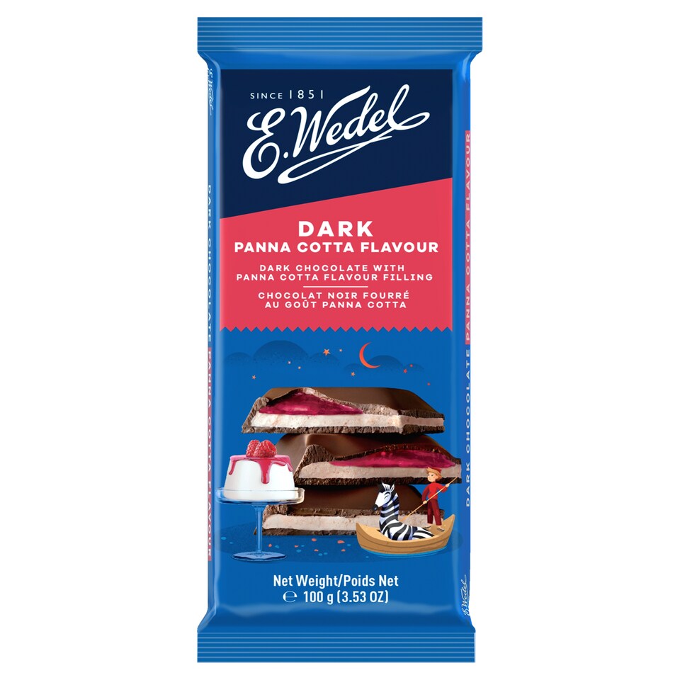 E Wedel Dark Chocolate & Panna Cotta Flavoured 100G