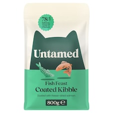 Untamed Coated Kibble Salmon and Trout Cat Food 800g