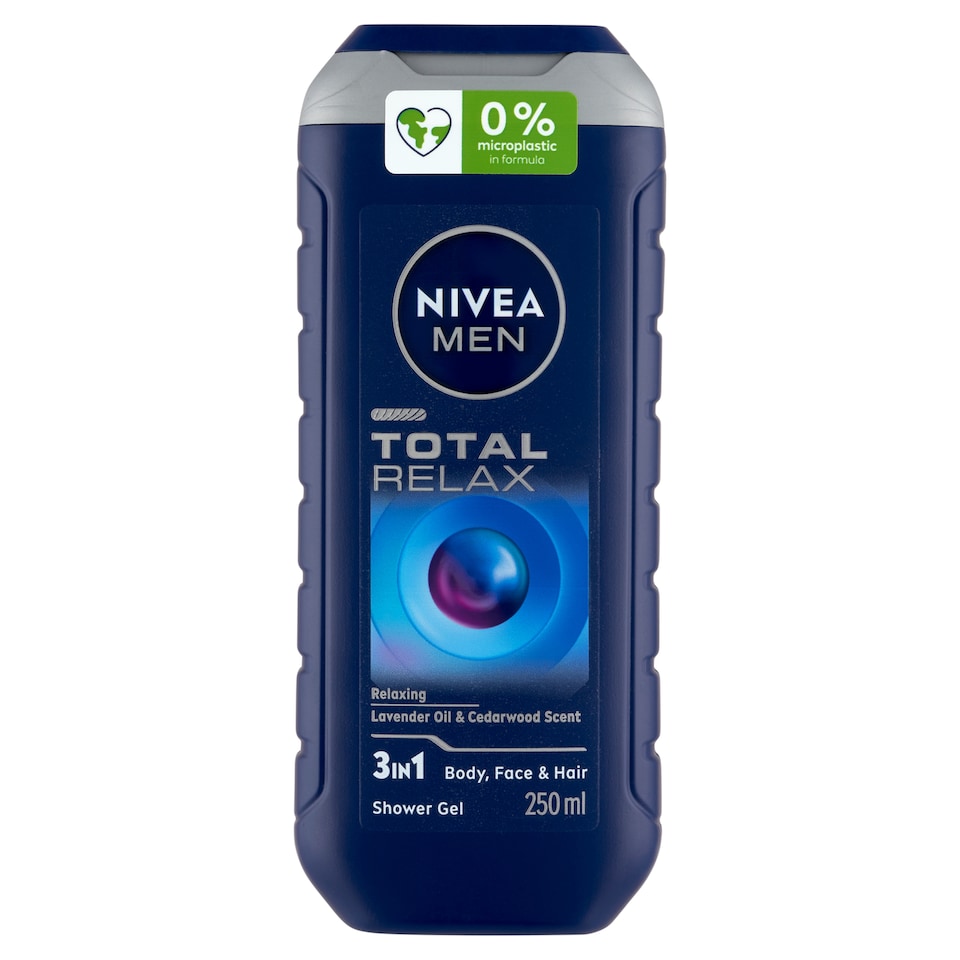 NIVEA MEN Total Relax 3 az 1-ben tusfürdő testre, arcra, hajra 250 ml  1. kép