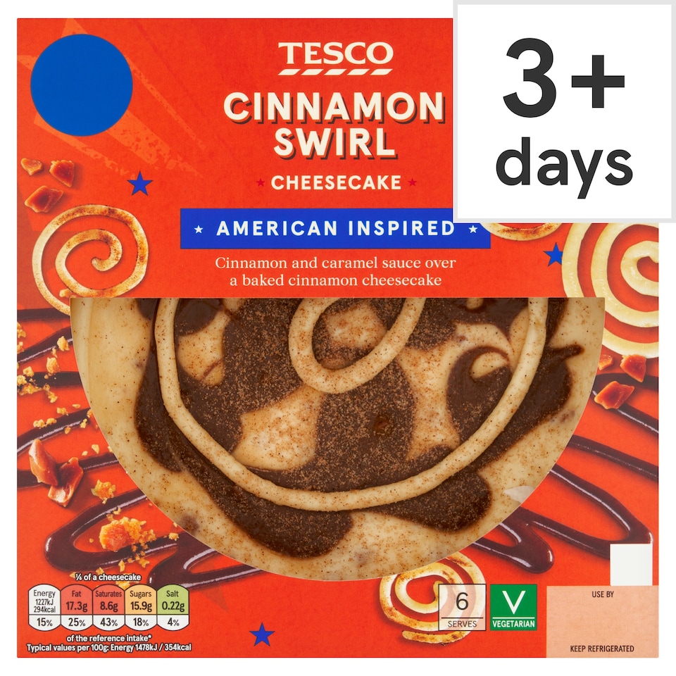 Tesco CinnaSwirl Cheesecake 500g