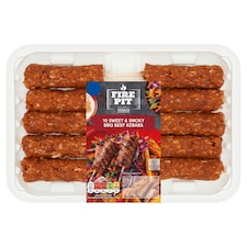 Tesco Fire Pit 10 Sweet & Smoky Beef Kebabs 400G