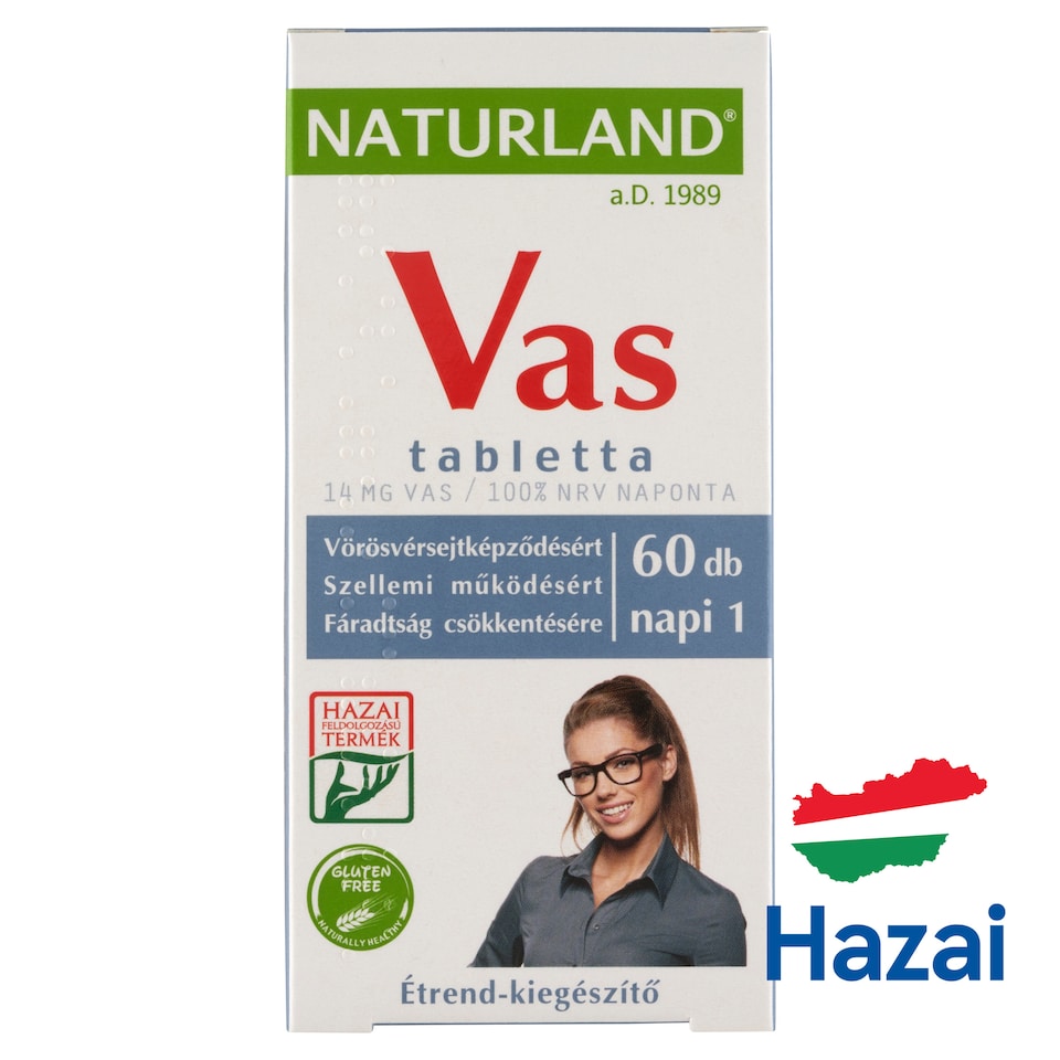 Naturland vas étrend-kiegészítő tabletta 60 db 51,36 g  1. kép