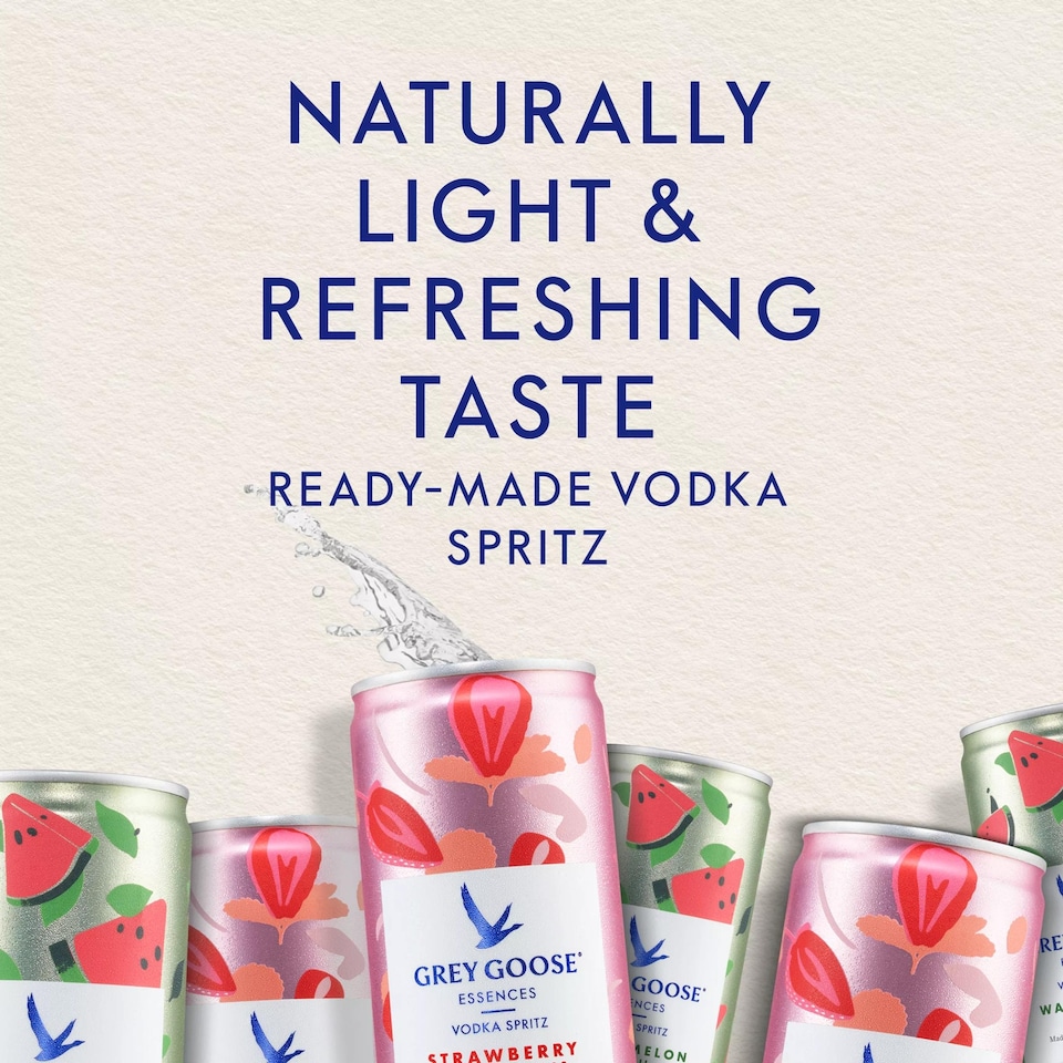 image 1 of Grey Goose Essences Strawberry Lemongrass Vodka Spritz 250Ml