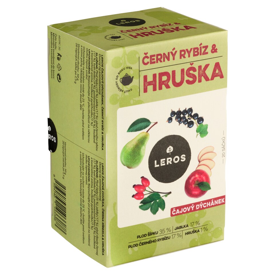 obrázok 1 z Leros Čajová chvíľka čierna ríbezľa & hruška 20 x 2,5 g (50 g)