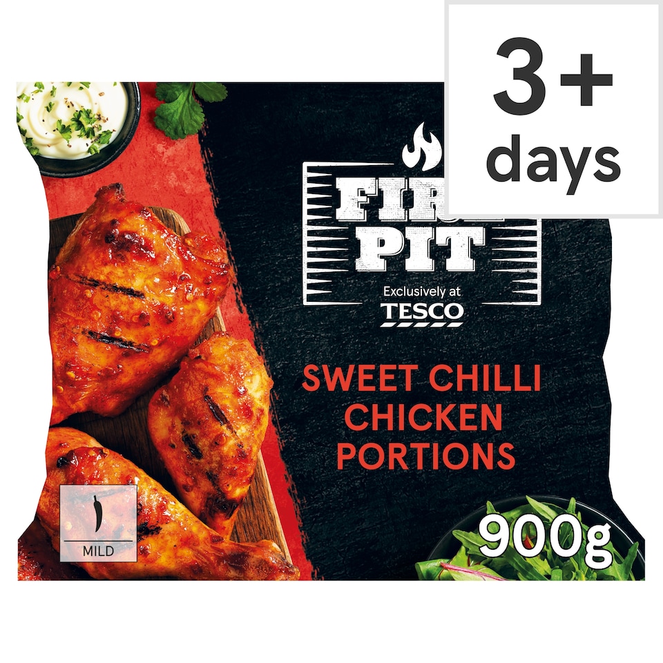 image 1 of Tesco Firepit Sweet Chilli Chicken Portions 900g