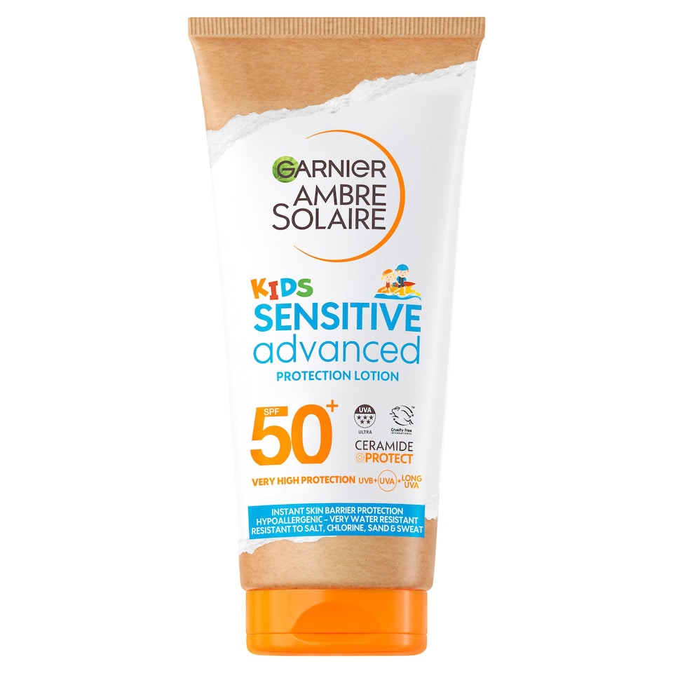 image 1 of Garnier Ambre Solaire Kids Sensitive Advanced Lotion Spf50+ 175Ml