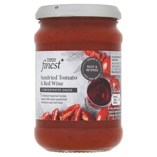 Tesco Finest Sun Dried Tomato & Red Wine Concentrated Sauce 265G Tesco Groceries