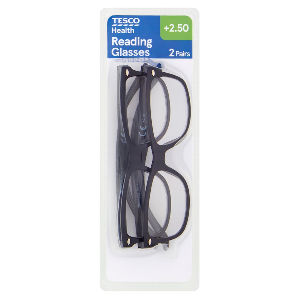 image 1 of Tesco Health Reading Glasses Twin Pack 2.5