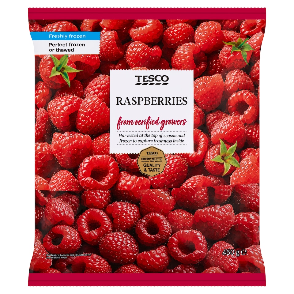 Tesco Quick-Frozen Raspberries 450 g