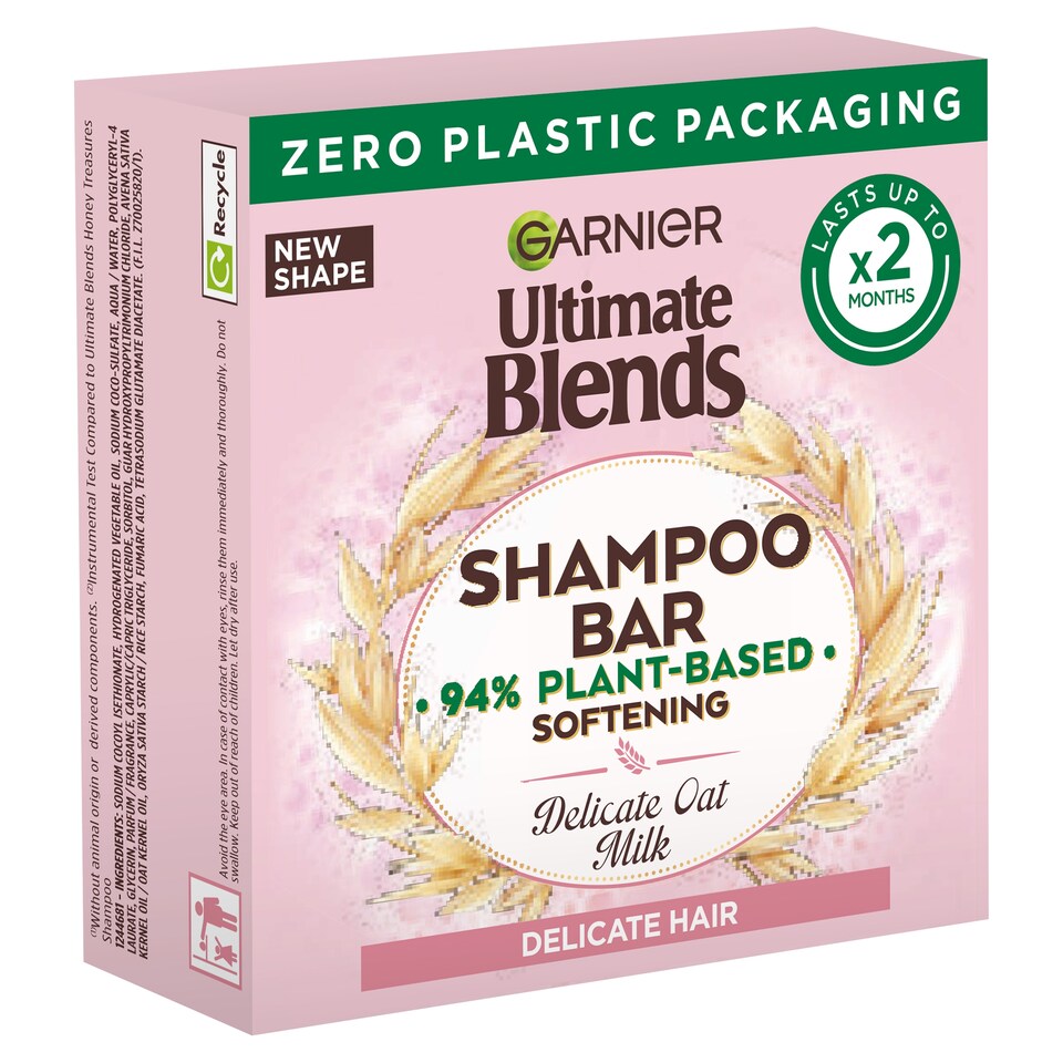 image 1 of Garnier Ultimate Blends Shampoo Bar - Delicate Oat Milk 60g