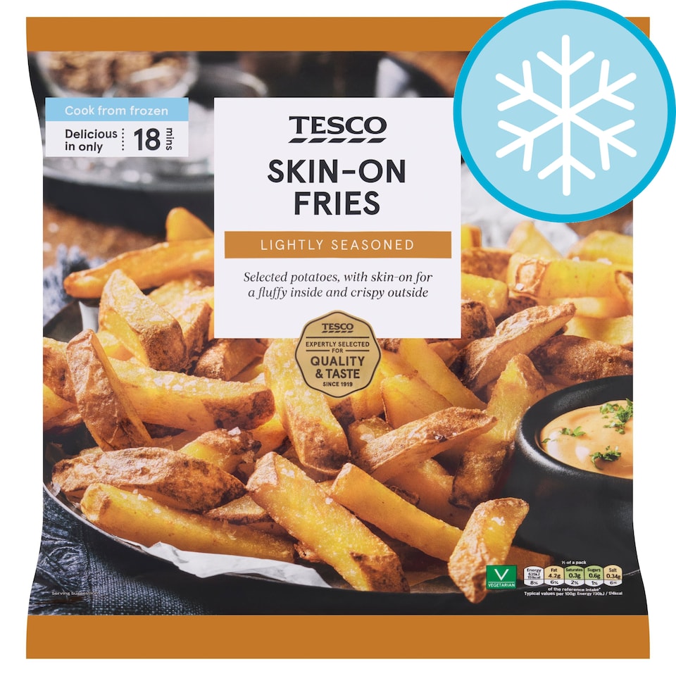 Tesco Skin On Fries 900g Tesco Groceries
