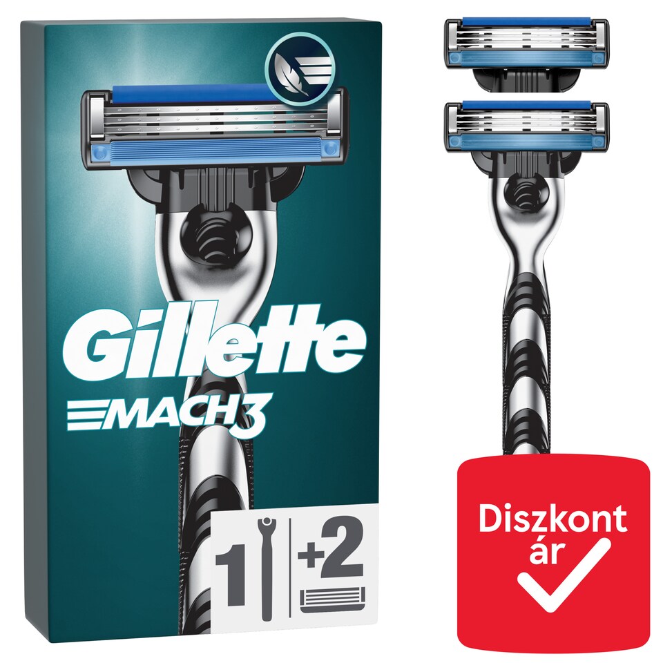 image 1 of Gillette Mach3 Razor for Men, 1 Gillette 3-Blade Razor, 1 Gillette Razor Blade Refills