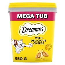 Dreamies Cat Treat Biscuits with Cheese Bulk Mega Tub 350g