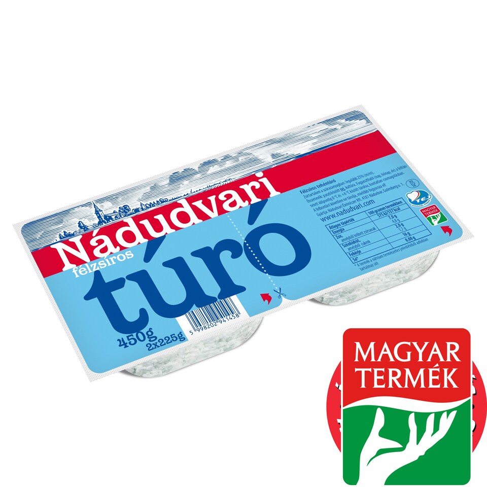 Nádudvari félzsíros tehéntúró 450 g