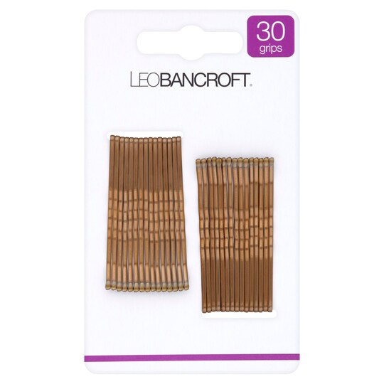 Leo Bancroft Hair Grips Brown 30 Pack Tesco Groceries