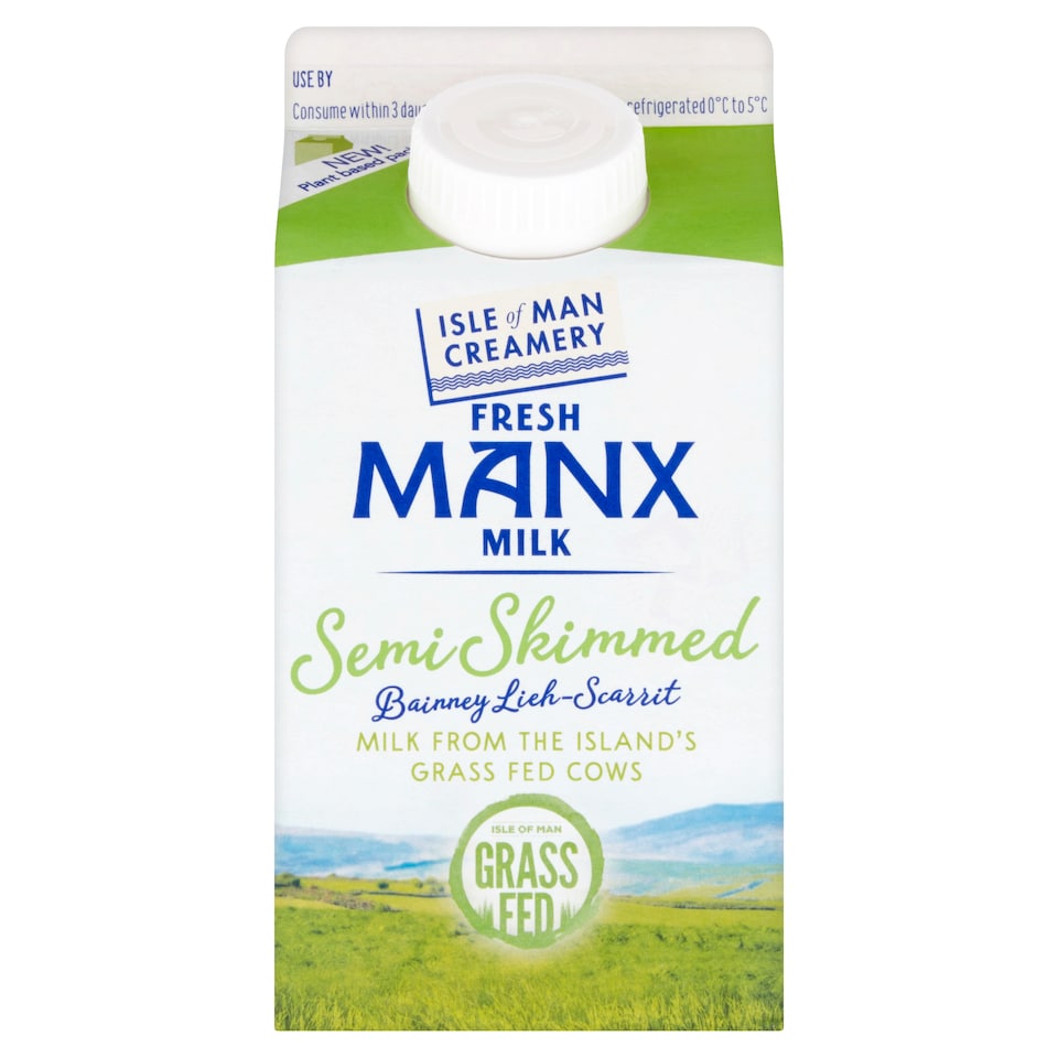 Isle Of Man Fresh Manx Milk Semi Skimmed 500Ml