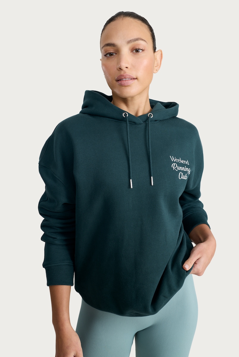 image 1 of F&F Active AFTERCLASS Slogan Hoodie in Green