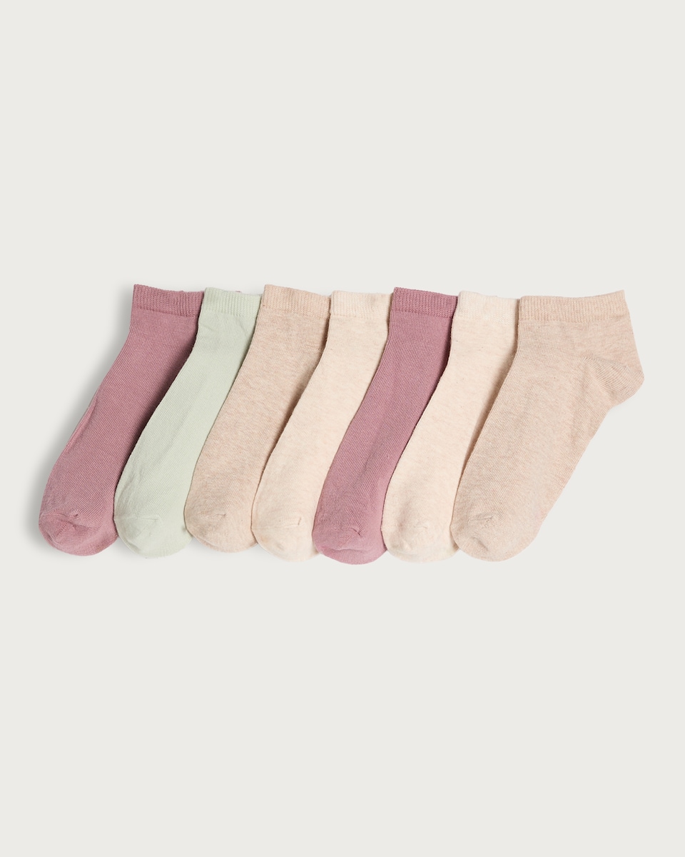 F&F 7-Pack Trainer Socks in Neutral