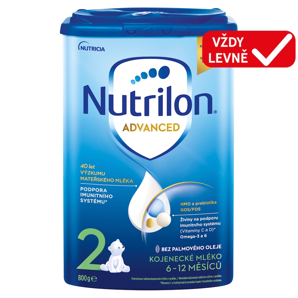 Obrázek 1 pro produkt Nutrilon Advanced 2 pokračovací kojenecké mléko od uk. 6. měsíce 800g