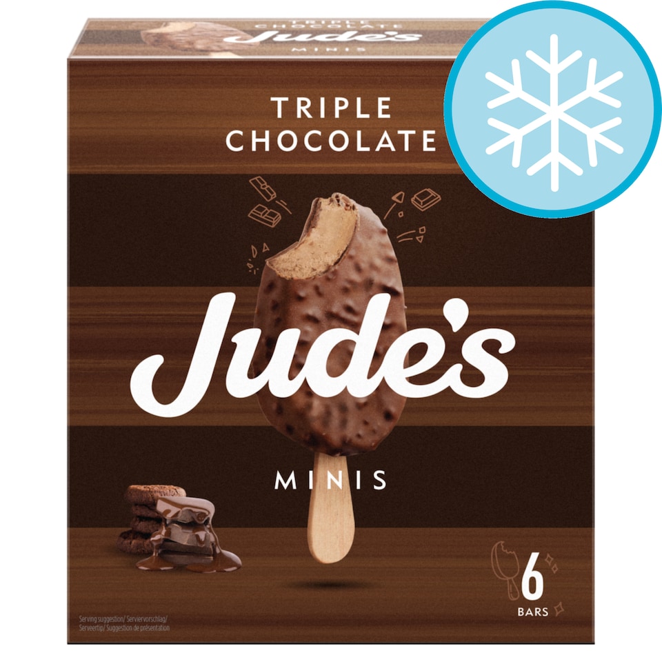 image 1 of Jude's Triple Chocolate Mini Ice Cream Sticks 6x50ml