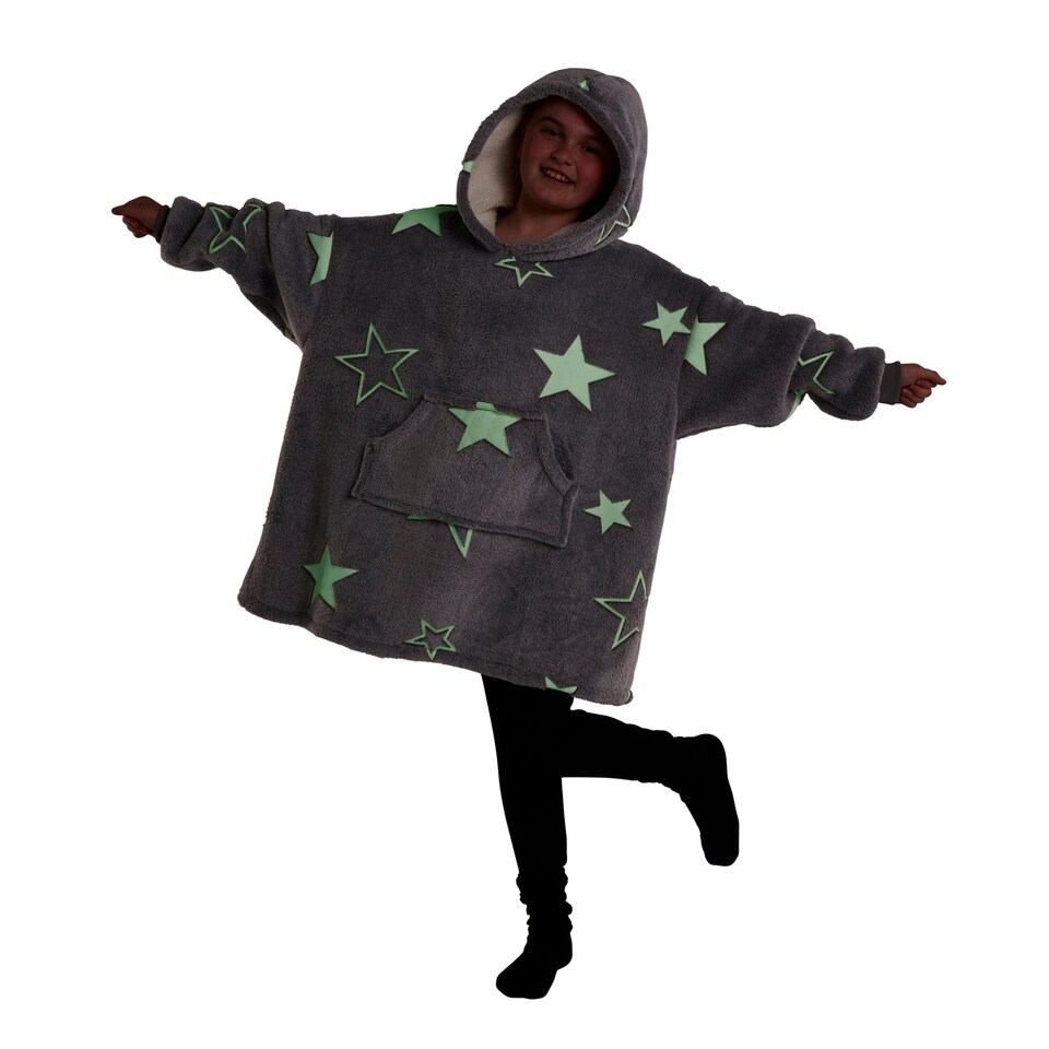 image 1 of Silentnight Silver Kids Glow In the Dark Hoodie