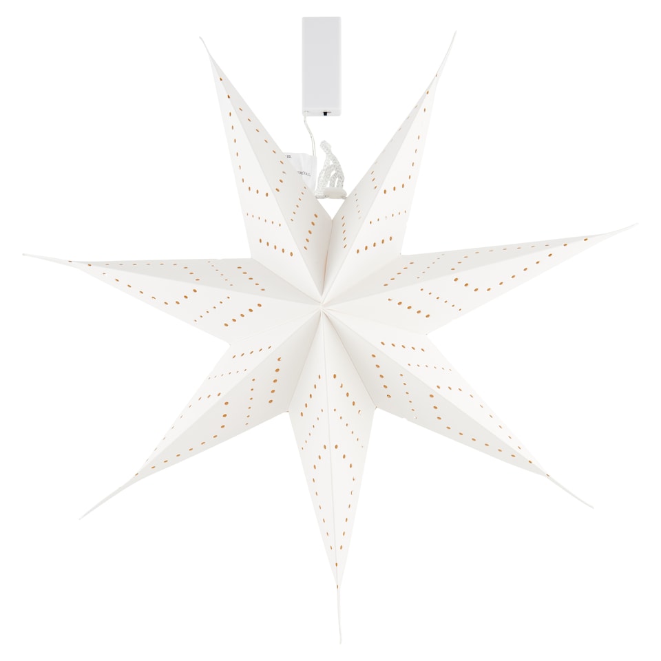 Obrázek 1 pro produkt Tesco Home Papírová 7-ramenná hvězda světelná dekorace