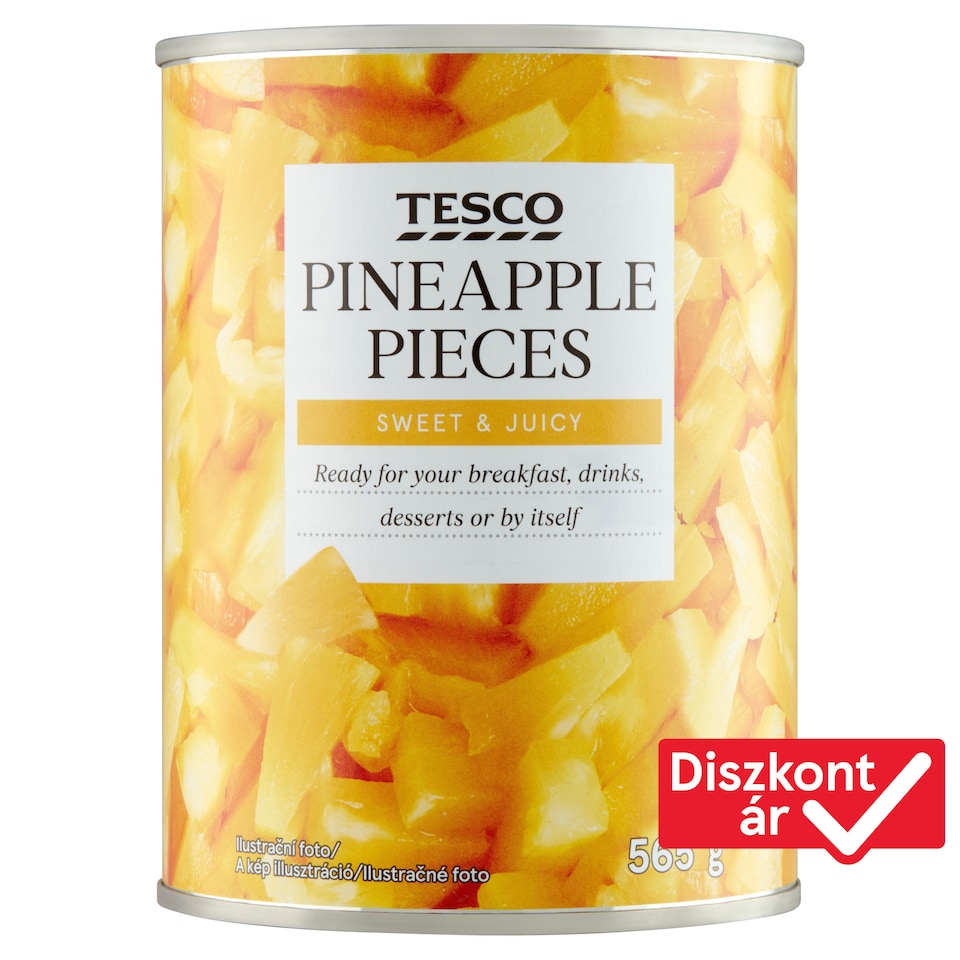 Tesco Pineapple Pieces in Syrup 565 g