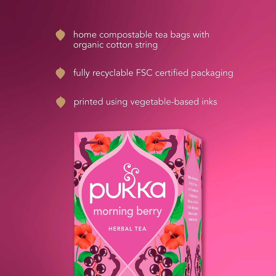 image 1 of Pukka Organic Morning Berry 20 Tea Bags 34G