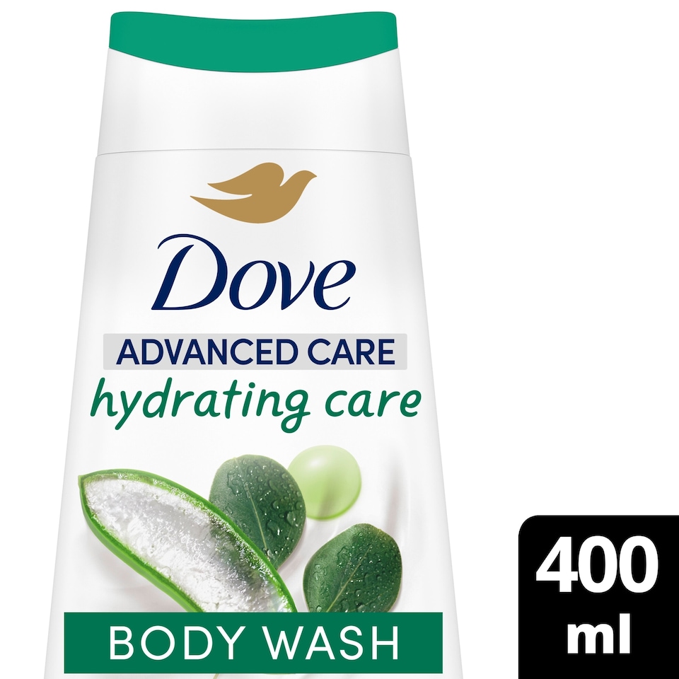 image 1 of Dove Hydrating 24hr Moisturisation Advanced Care Body Wash Shower Gel Aloe Vera & Birch Water 400ml